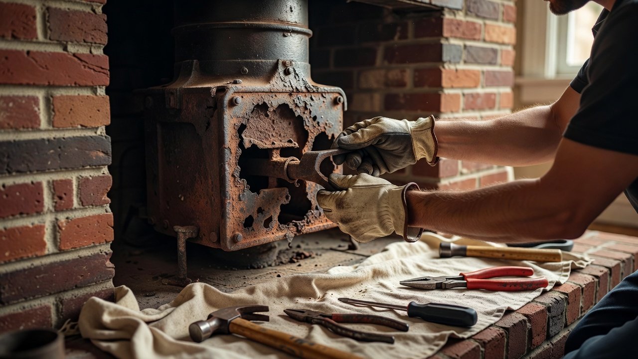 Fireplace Damper Repair in Huntington